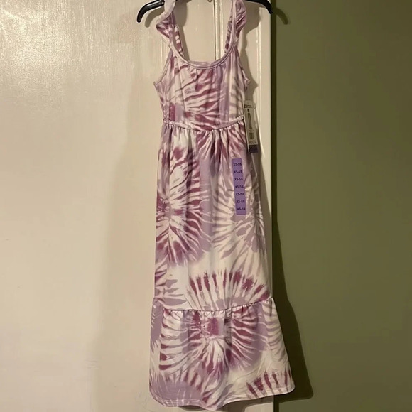 #18 32 Degrees Cool Youth Tie Dye Maxi dress Purple White Size Small 7/8 - Picture 4 of 10